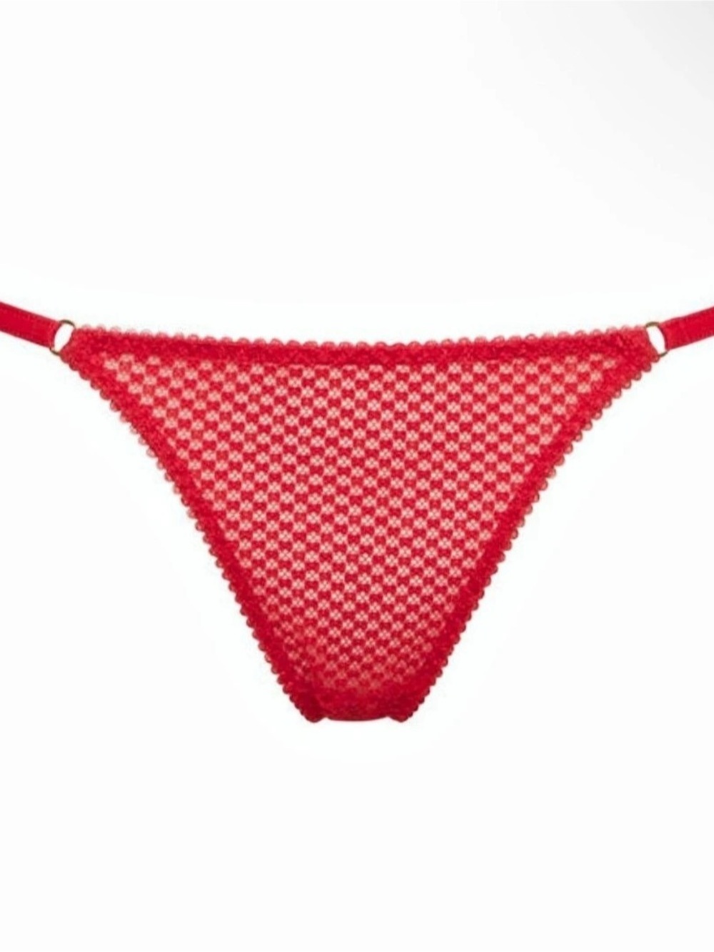 NWT L'Agent by Agent Provocateur Red Mesh Thong Size Medium